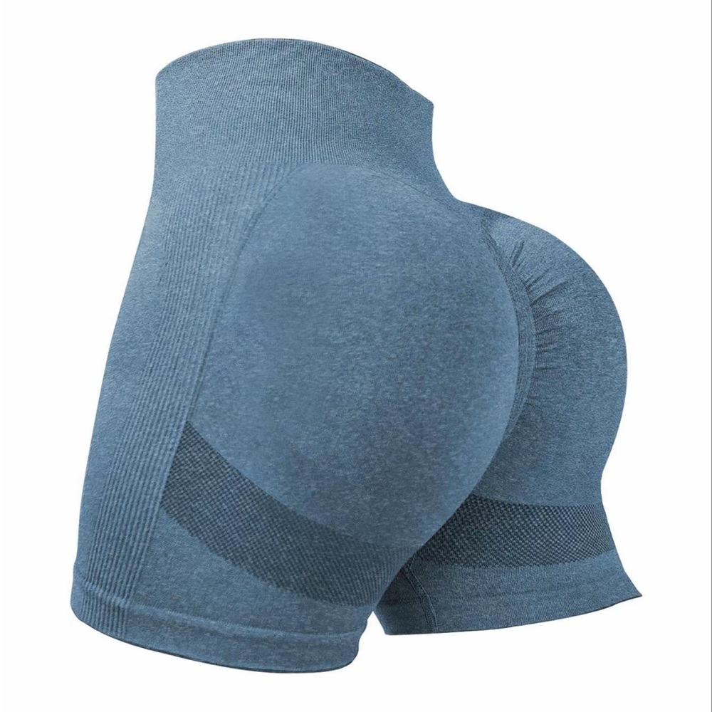 Two Women’s Plain Ruched High Waist Sports Shorts